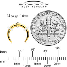 Load image into Gallery viewer, 14G 5/16 Gold Tone Pincher Crescent Taper
