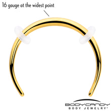 Load image into Gallery viewer, 16G 3/8 Gold Tone Pincher Crescent Taper
