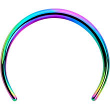 Load image into Gallery viewer, 16G 3/8 Rainbow Pincher Crescent Taper
