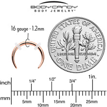Load image into Gallery viewer, 16G 5/16 Rose Gold Tone Pincher Crescent Taper
