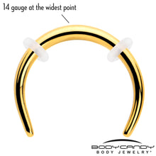 Load image into Gallery viewer, 14G 3/8 Gold Tone Pincher Crescent Taper
