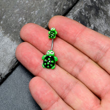 Load image into Gallery viewer, Texture Turtles Double Mount Belly Ring
