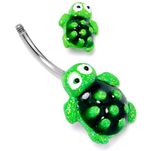 Load image into Gallery viewer, Texture Turtles Double Mount Belly Ring
