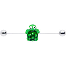 Load image into Gallery viewer, 14G Texture Turtle Industrial Barbell 38mm

