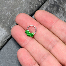 Load image into Gallery viewer, 16G 3/8 Texture Turtle Trio Hinged Segment Ring
