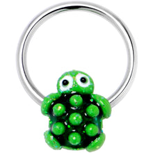 Load image into Gallery viewer, 16G 3/8 Texture Turtle BCR Captive Ring
