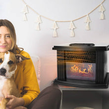 Load image into Gallery viewer, 800W Artificial Flame Stove Electric Fireplace Heater
