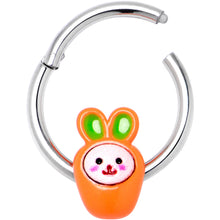 Load image into Gallery viewer, 16G 3/8 Surprise Carrot Easter Bunny Hinged Segment Ring
