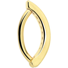 Load image into Gallery viewer, Clear CZ Gem Gold Tone Paved Row Perfection Hinged Hoop Belly Ring
