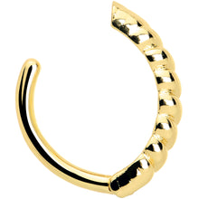 Load image into Gallery viewer, Gold Tone Classic Rope Style Hinged Hoop Belly Ring
