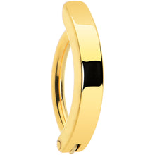 Load image into Gallery viewer, Gold Tone Smooth Simple Style Hinged Hoop Belly
