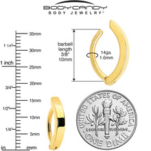 Load image into Gallery viewer, Gold Tone Smooth Simple Style Hinged Hoop Belly
