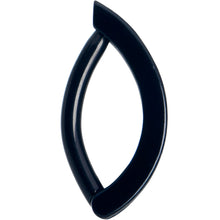 Load image into Gallery viewer, Clear CZ Gem Black Forward Facing Hinged Belly Hoop
