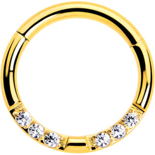 Load image into Gallery viewer, 16G 5/16 CZ Gem Forward Facing Hinged Segment Ring
