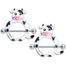 Load image into Gallery viewer, 14G 9/16 Moo Cow Nipple Shield Set
