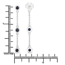 Load image into Gallery viewer, 0.66 Carat Genuine Blue Sapphire .925 Sterling Silver Earrings
