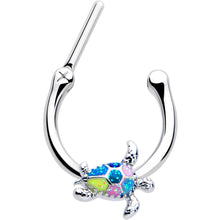 Load image into Gallery viewer, 16G 5/16 Glitter Turtle Cartilage Clicker
