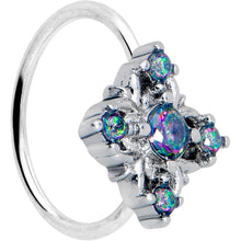 Load image into Gallery viewer, 20G 5/16 Vitrail CZ Gem Beauty Cross Nose Hoop
