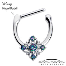 Load image into Gallery viewer, 16G 5/16 Vitrail CZ Gem Beauty Cross Cartilage Clicker
