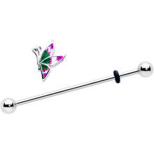 Load image into Gallery viewer, 14G Profile Butterfly Industrial Barbell 38mm
