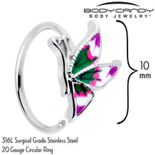 Load image into Gallery viewer, 20G 5/16 Profile Butterfly Nose Hoop
