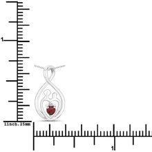 Load image into Gallery viewer, 0.14 Carat Genuine Garnet .925 Sterling Silver Pendant

