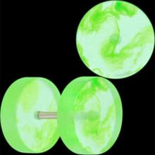 Load image into Gallery viewer, Glow in the Dark Two Tone Cheater Plug Set
