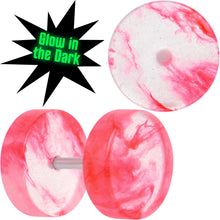 Load image into Gallery viewer, Glow in the Dark Two Tone Cheater Plug Set
