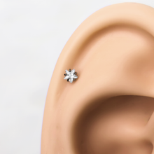 Load image into Gallery viewer, 16G 5/16 3mm CZ Star Medical Grade Titanium Flat Back Earring
