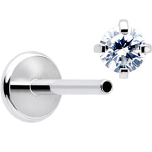 Load image into Gallery viewer, 2.5mm Gem Flat Back Earring Threadless Push In Stud 20G
