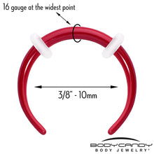 Load image into Gallery viewer, Stainless Steel Crescent Pincher Septum Ring - 14G and 16G
