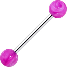 Load image into Gallery viewer, Color Acrylic Ball Tongue Ring Surgical Steel Barbell
