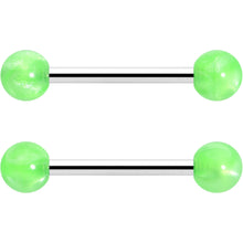 Load image into Gallery viewer, 14G 9/16 Color Acrylic Ball Ends Barbell Nipple Ring Set
