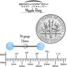 Load image into Gallery viewer, 14G 9/16 Color Acrylic Ball Ends Barbell Nipple Ring Set
