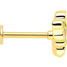 Load image into Gallery viewer, 16G 5/16 Gold Tone Butterfly Colors Labret Monroe Tragus

