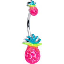 Load image into Gallery viewer, Hot Tropical Pineapple Double Mount Belly Ring
