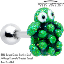 Load image into Gallery viewer, 16G 1/4 Texture Turtle Cartilage Tragus Earring
