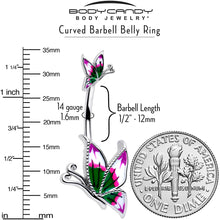 Load image into Gallery viewer, Profile Butterflies Double Mount Belly Ring
