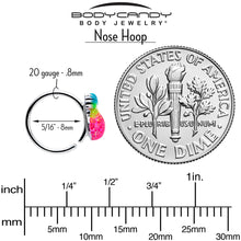 Load image into Gallery viewer, 20G 5/16 Hot Tropical Pineapple Nose Hoop
