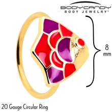 Load image into Gallery viewer, 20G 5/16 Gold Tone Tropical Fish Nose Hoop Set of 3
