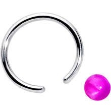 Load image into Gallery viewer, 16G 3/8 Simple Opaque Purple Ball BCR Captive Bead Ring
