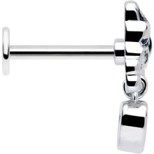 Load image into Gallery viewer, 16G 5/16 Pink Gem Sleepy French Bulldog Dangle Labret Monroe Tragus
