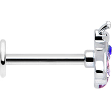 Load image into Gallery viewer, 16G 5/16 Pink Blue Gem Beautiful Insect Labret Monroe Tragus
