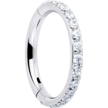 Load image into Gallery viewer, 16G Clear Cubic Zirconia Forward Facing Hinged Segment Ring
