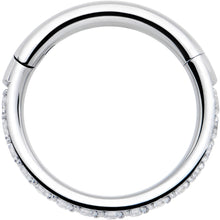 Load image into Gallery viewer, 16G Clear Cubic Zirconia Forward Facing Hinged Segment Ring
