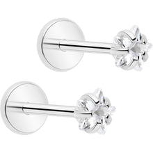 Load image into Gallery viewer, 3mm CZ Star Flat Back Stud Earrings - 1 Pair

