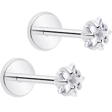 Load image into Gallery viewer, 3mm CZ Star Flat Back Stud Earrings - 1 Pair
