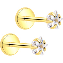 Load image into Gallery viewer, 3mm CZ Star Flat Back Stud Earrings - 1 Pair
