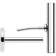 Load image into Gallery viewer, 316L Surgical Steel Straight Barbell Flat Back Stud Earrings - 1 Pair
