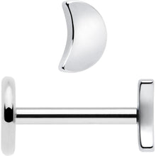 Load image into Gallery viewer, 4mm Crescent Moon Flat Back Stud Earrings - 1 Pair
